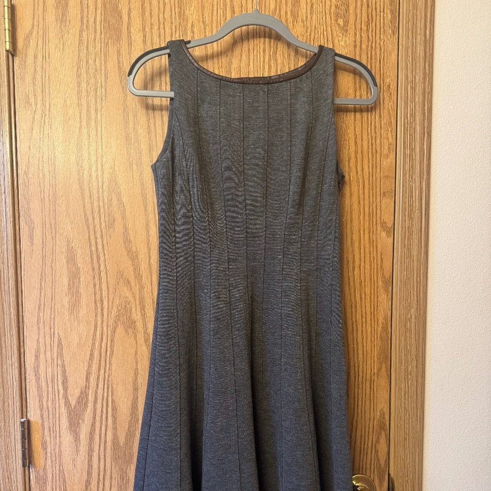 Ralph Lauren Charcoal Gray Pleated Sleeveless Dress Size 4